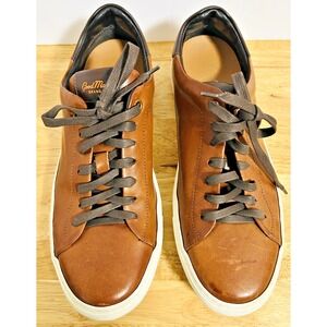 Good Man Brand Edge Lo Top Sneaker Dark Brown Leather Italy Men's Size 10